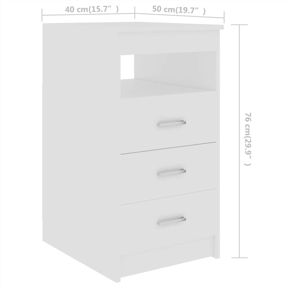Desk White 140x50x76 cm Chipboard