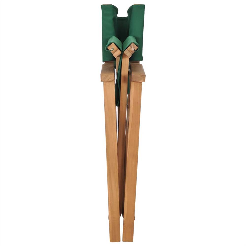 Directors Chair Solid Teak Wood Green