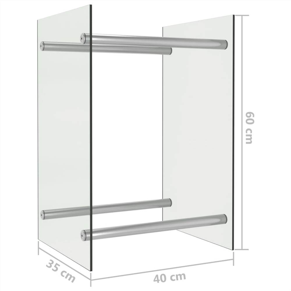 Firewood Rack Transparent 40x35x60 cm Glass