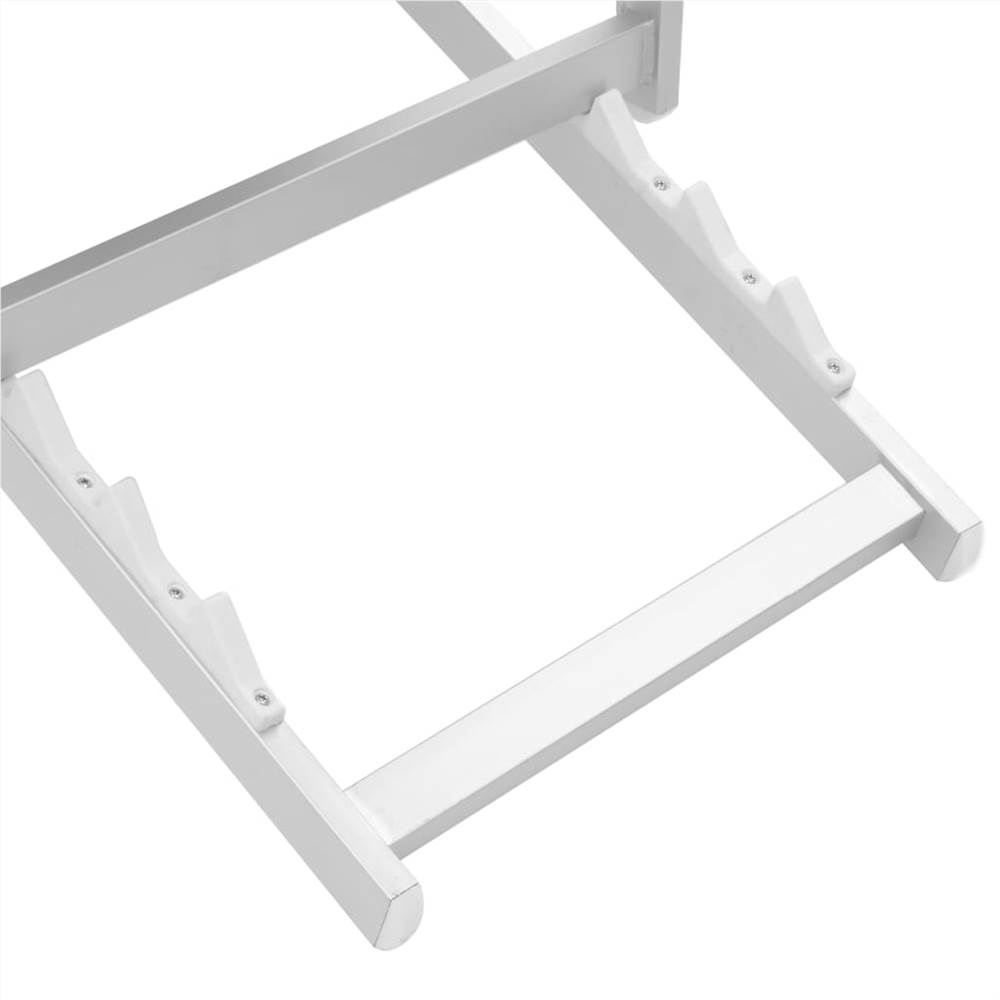 Folding Beach Chairs 2 pcs Aluminium and Textilene Cream
