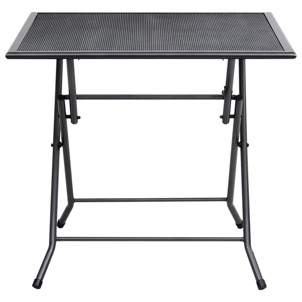 Folding Mesh Table 80x80x72 cm Steel Anthracite