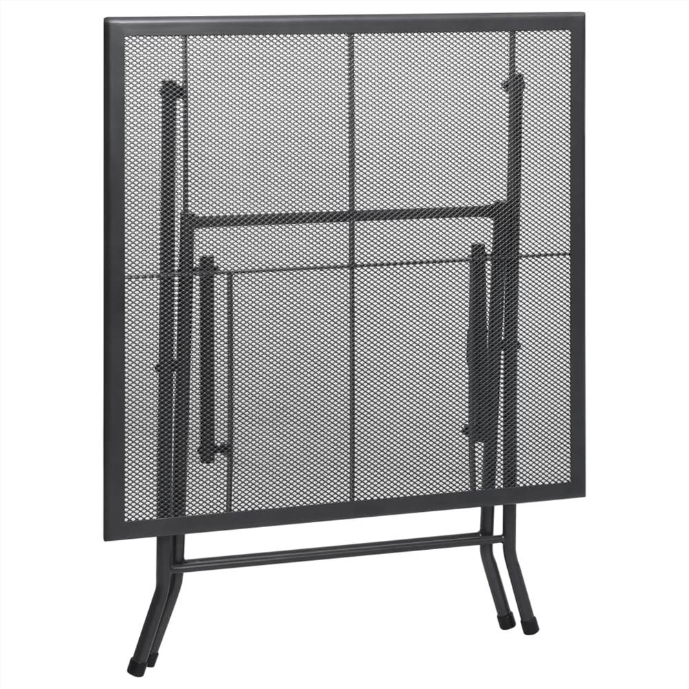 Folding Mesh Table 80x80x72 cm Steel Anthracite