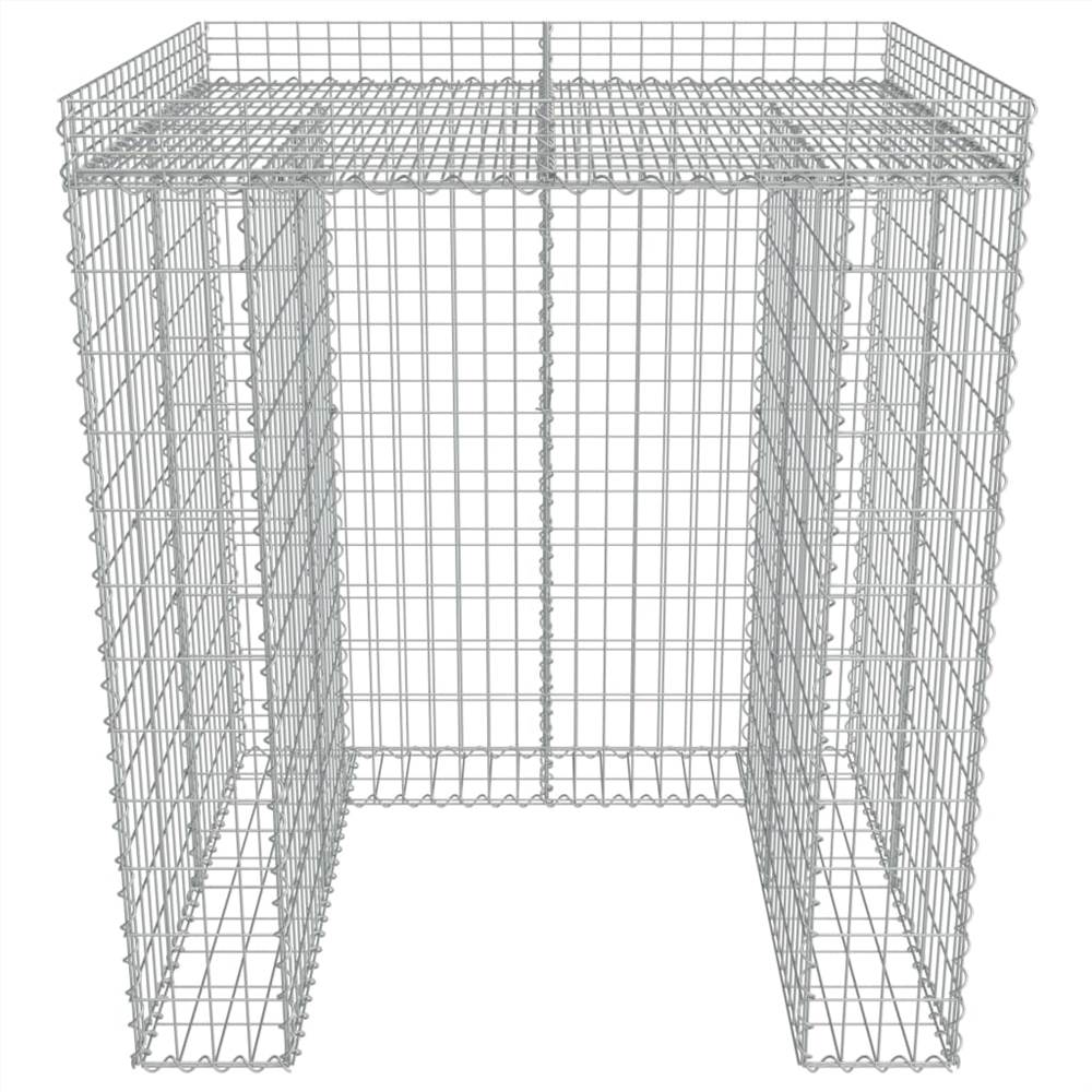 Gabion Wall for Garbage Bin Galvanised Steel 110x100x130 cm