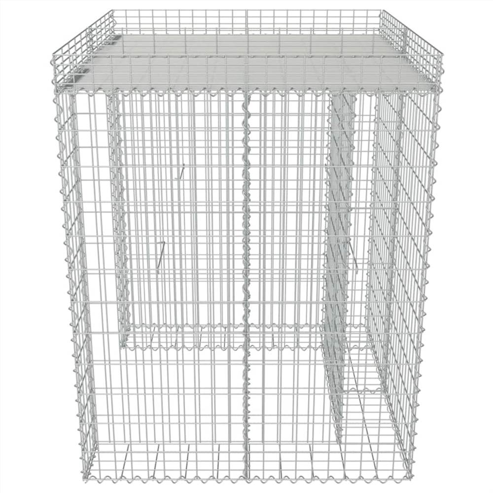 Gabion Wall for Garbage Bin Galvanised Steel 110x100x130 cm