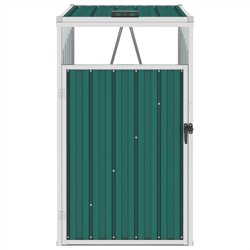 Garbage Bin Shed Green 72x81x121 cm Steel