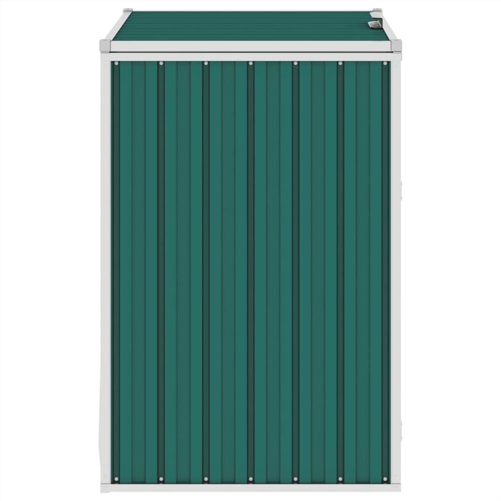 Garbage Bin Shed Green 72x81x121 cm Steel