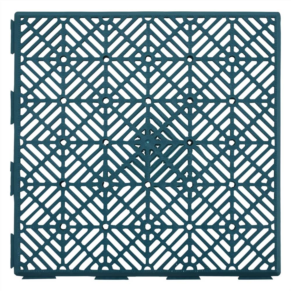 Garden Tiles 24 pcs Green 29x29 cm Plastic
