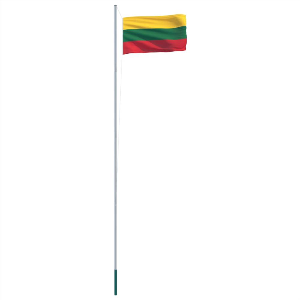 Lithuania Flag and Pole Aluminium 6,2 m