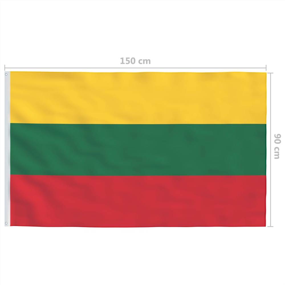 Lithuania Flag and Pole Aluminium 6,2 m