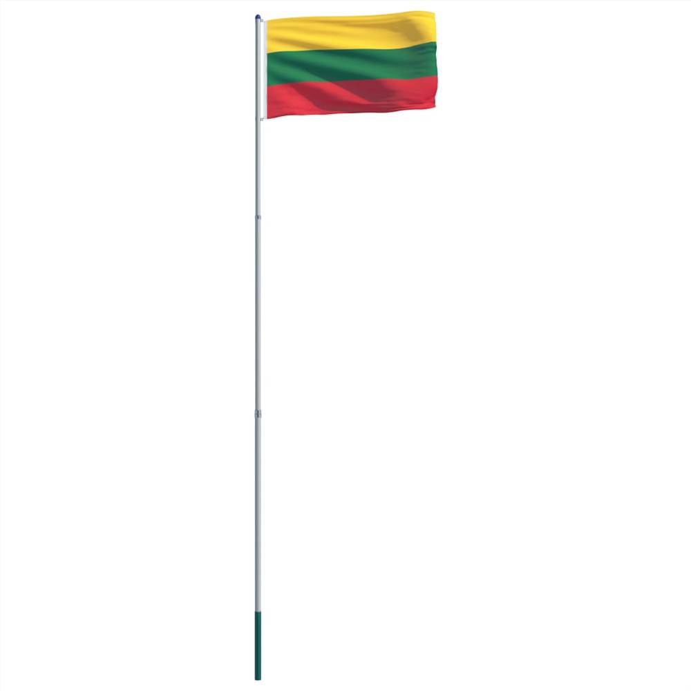 Lithuania Flag and Pole Aluminium 6 m