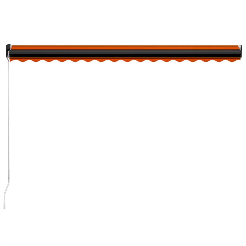 Manual Retractable Awning 400x300 cm Orange and Brown
