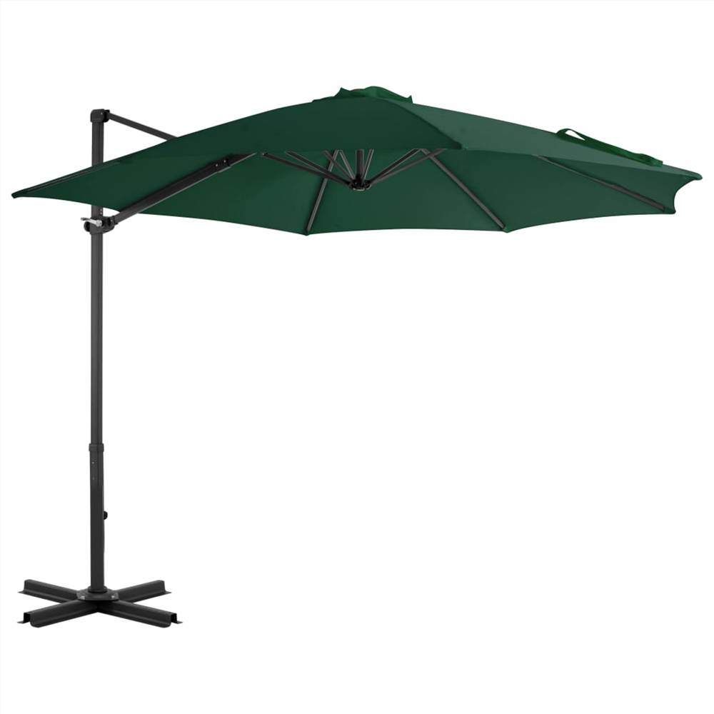 Outdoor Umbrella with Portable Base Green
