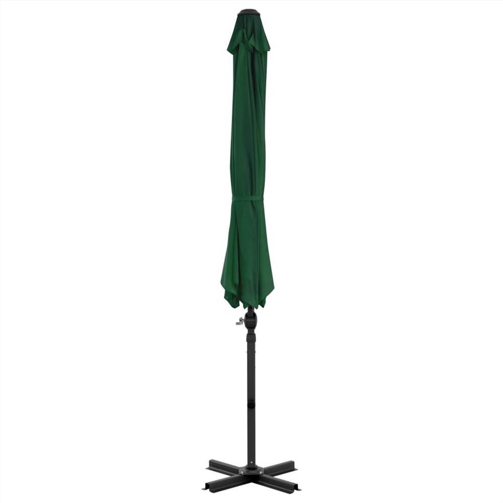 Outdoor Umbrella with Portable Base Green