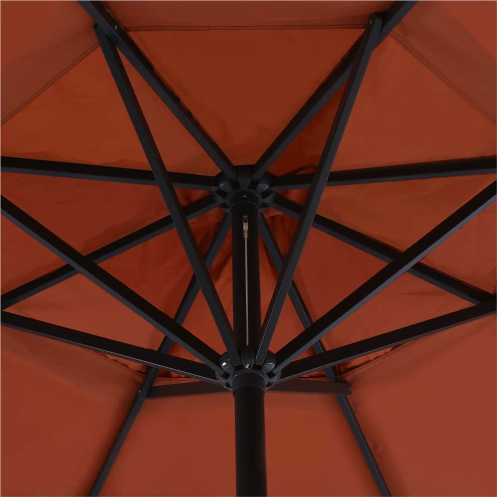 Outdoor Umbrella with Portable Base Terracotta