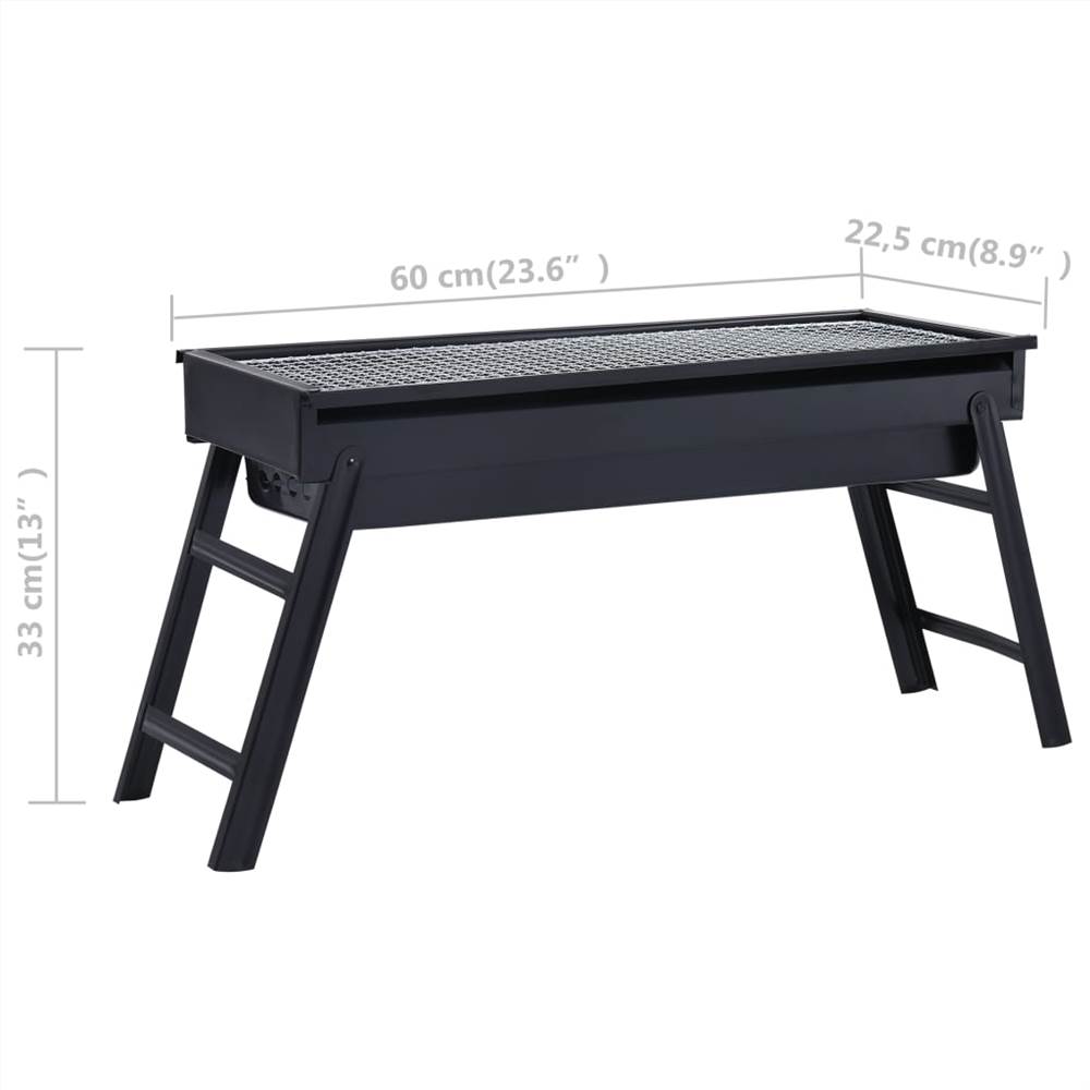 Portable Camping BBQ Grill Steel 60x22,5x33 cm