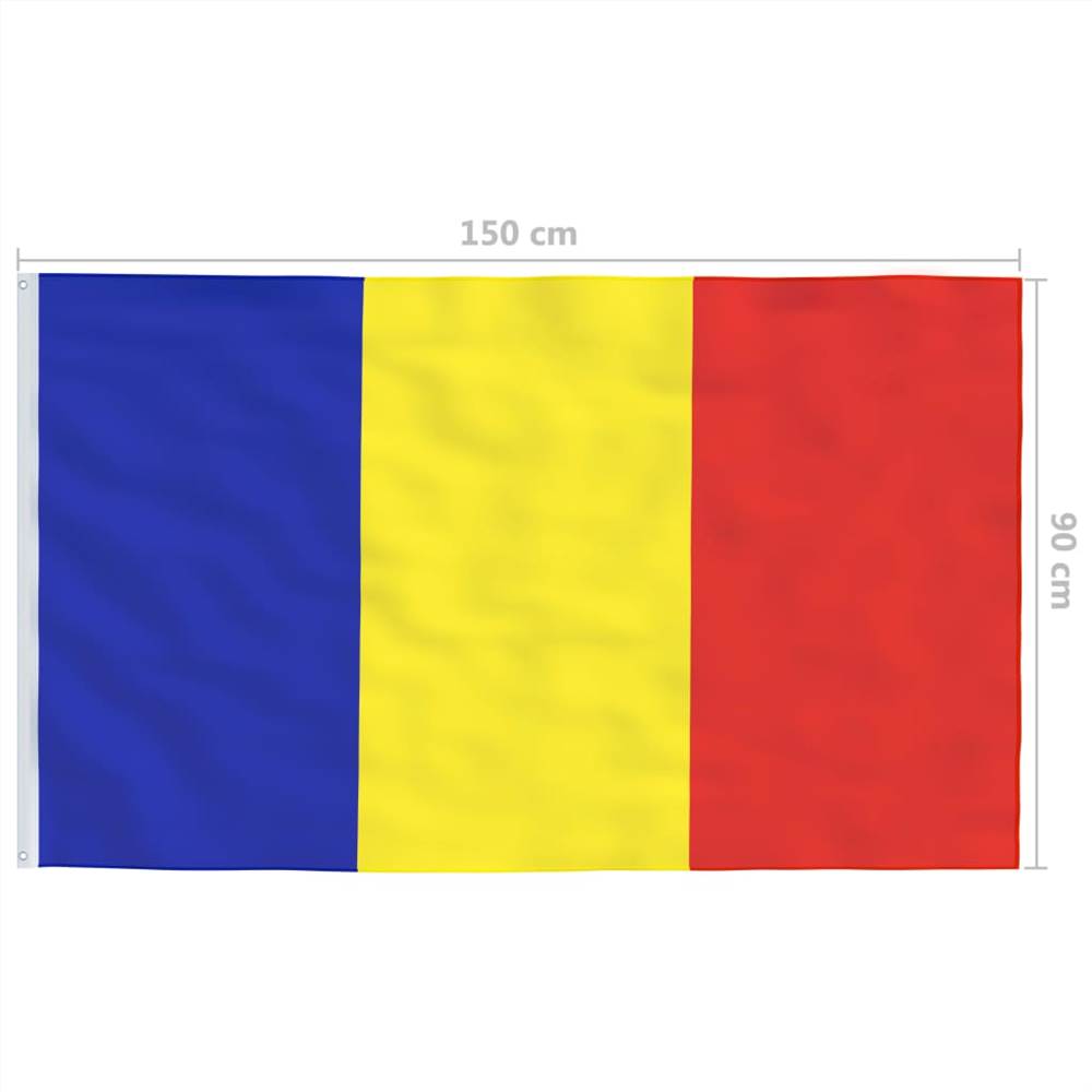 Romania Flag and Pole Aluminium 6,2 m