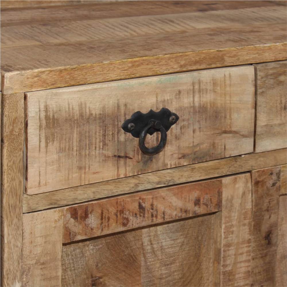 Sideboard with Shelves Solid Mango Wood 120x35x200 cm