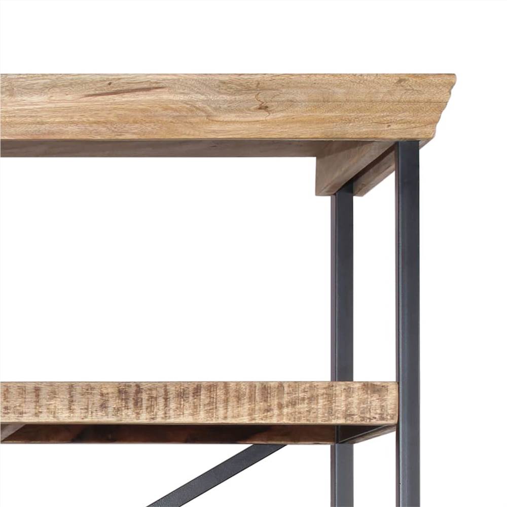 Sideboard with Shelves Solid Mango Wood 120x35x200 cm