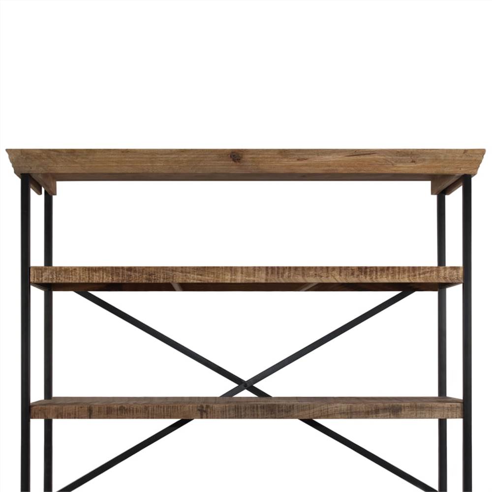 Sideboard with Shelves Solid Mango Wood 120x35x200 cm