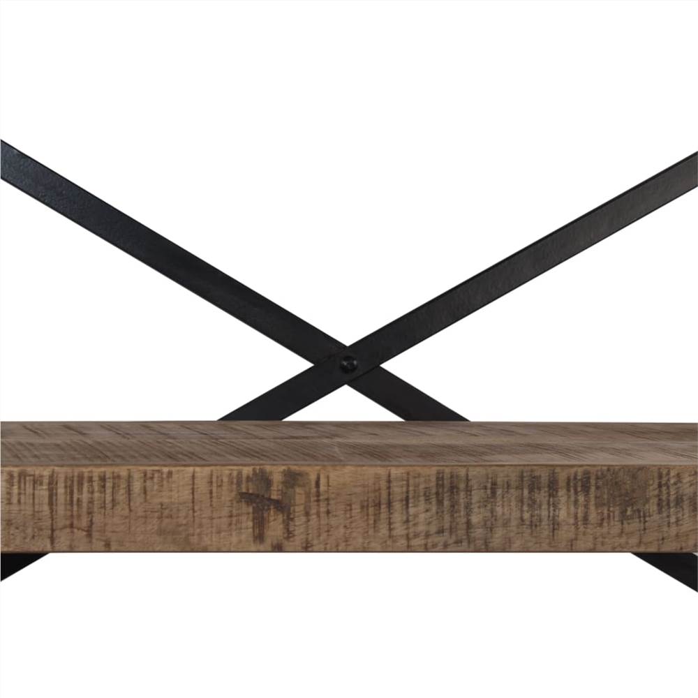 Sideboard with Shelves Solid Mango Wood 120x35x200 cm