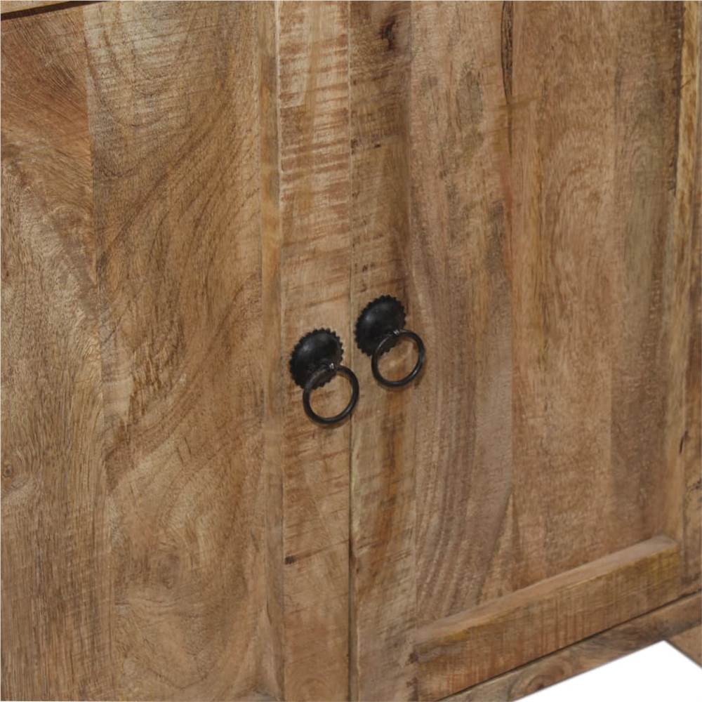 Sideboard with Shelves Solid Mango Wood 120x35x200 cm