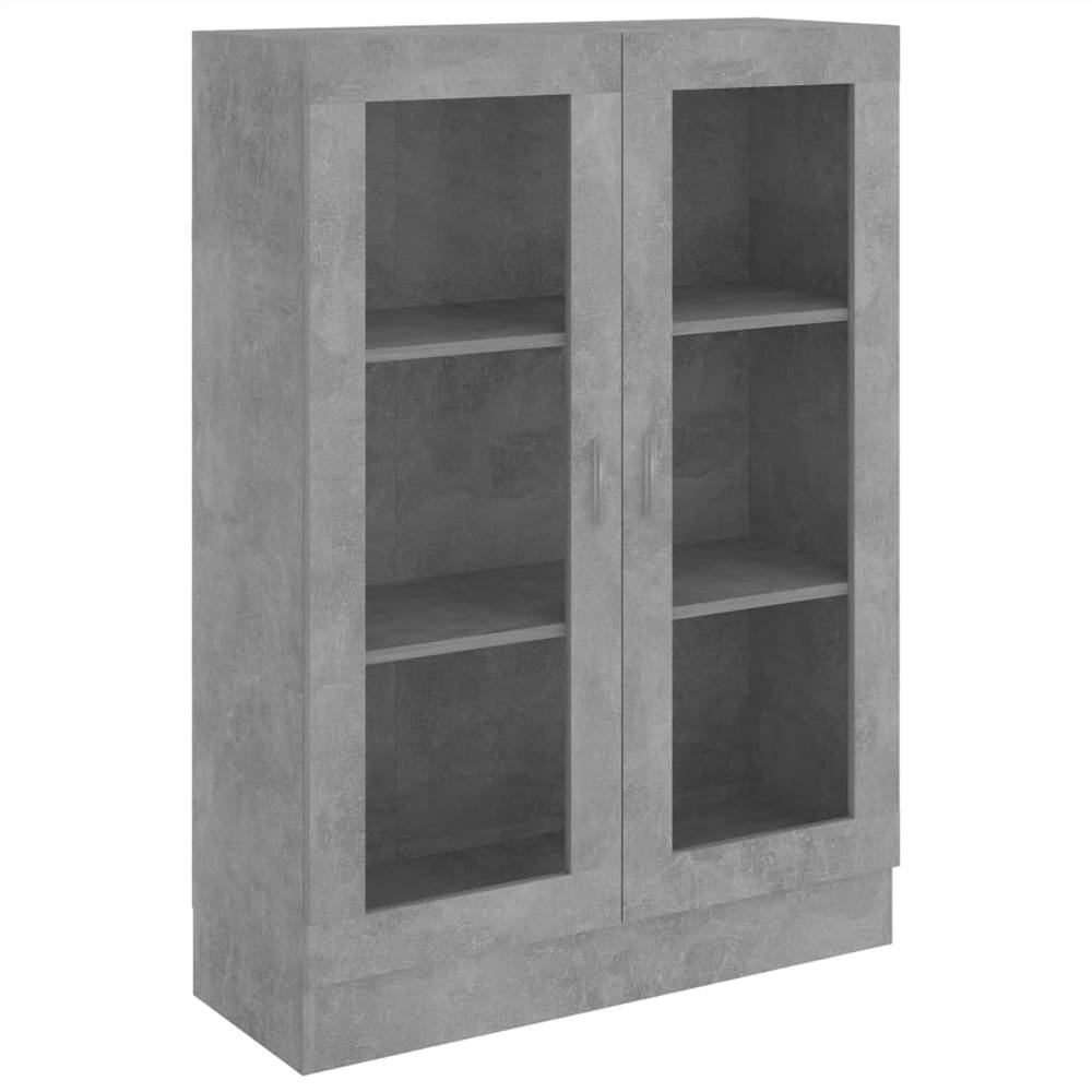 Vitrine Cabinet Concrete Grey 82.5x30.5x115 cm Chipboard