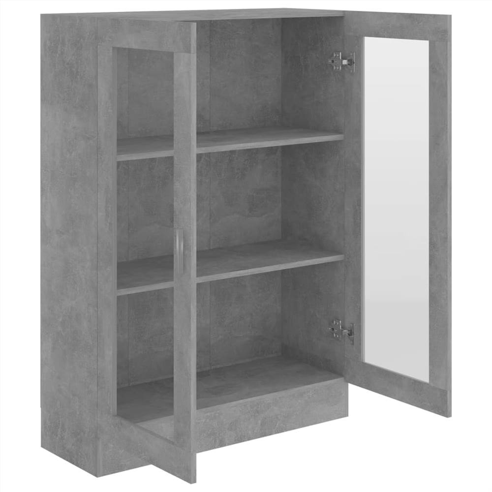 Vitrine Cabinet Concrete Grey 82.5x30.5x115 cm Chipboard