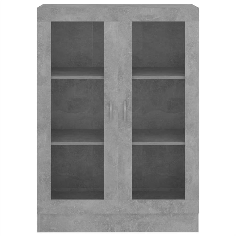 Vitrine Cabinet Concrete Grey 82.5x30.5x115 cm Chipboard