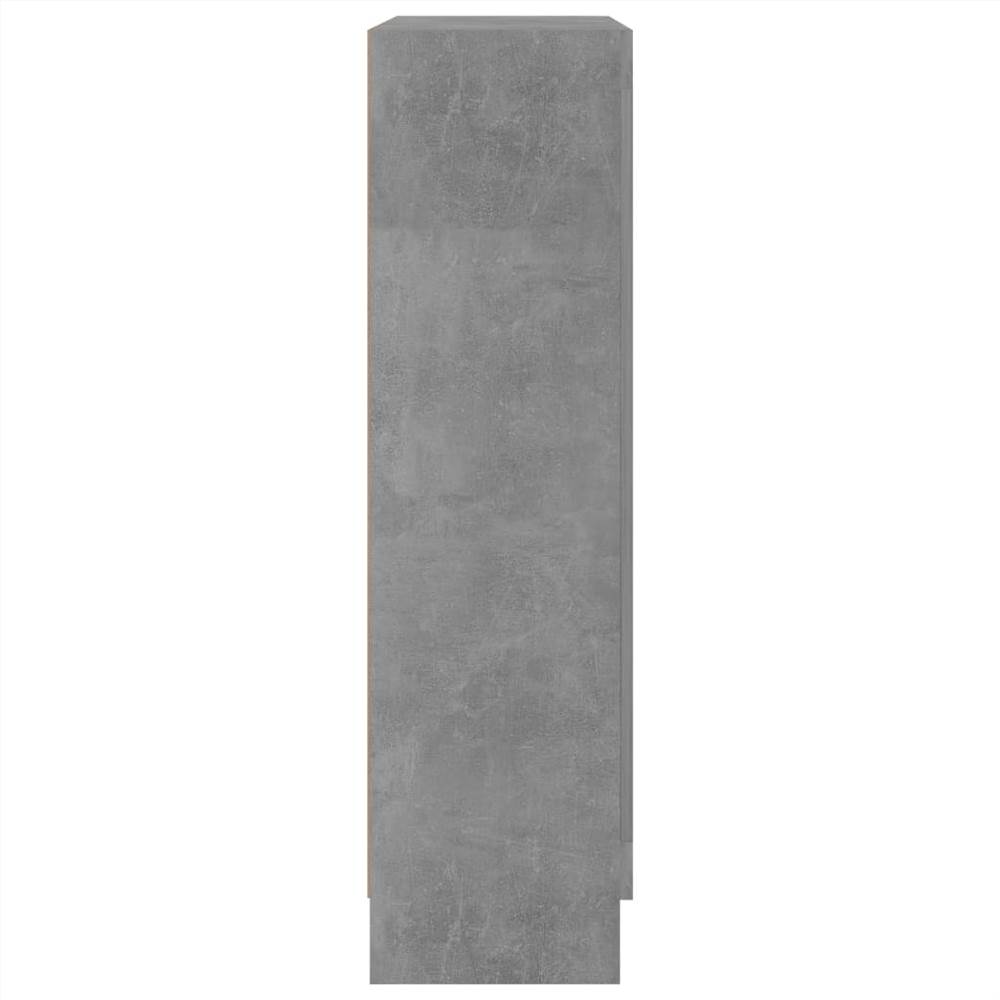 Vitrine Cabinet Concrete Grey 82.5x30.5x115 cm Chipboard