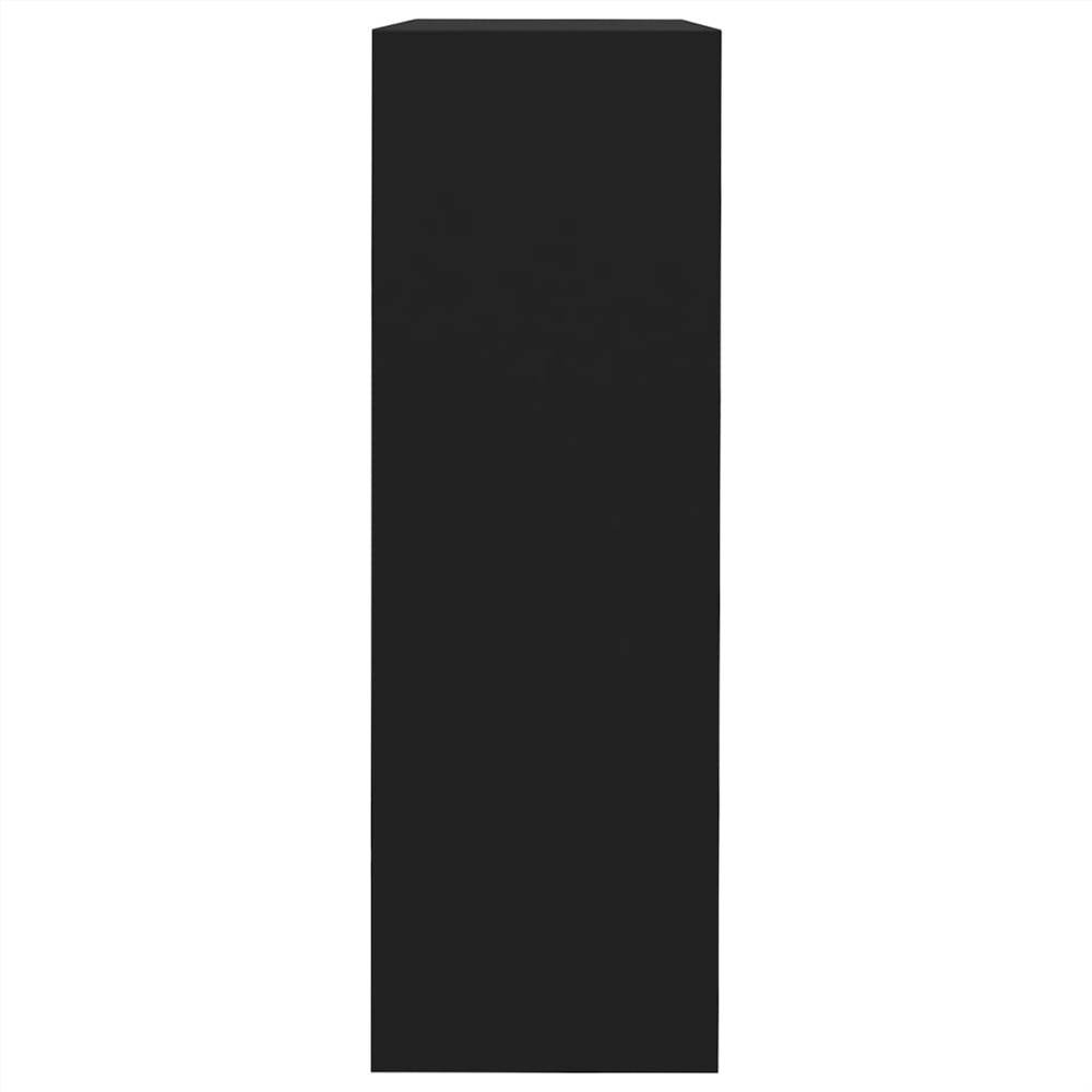 Wall Cube Shelves 3 pcs Black MDF
