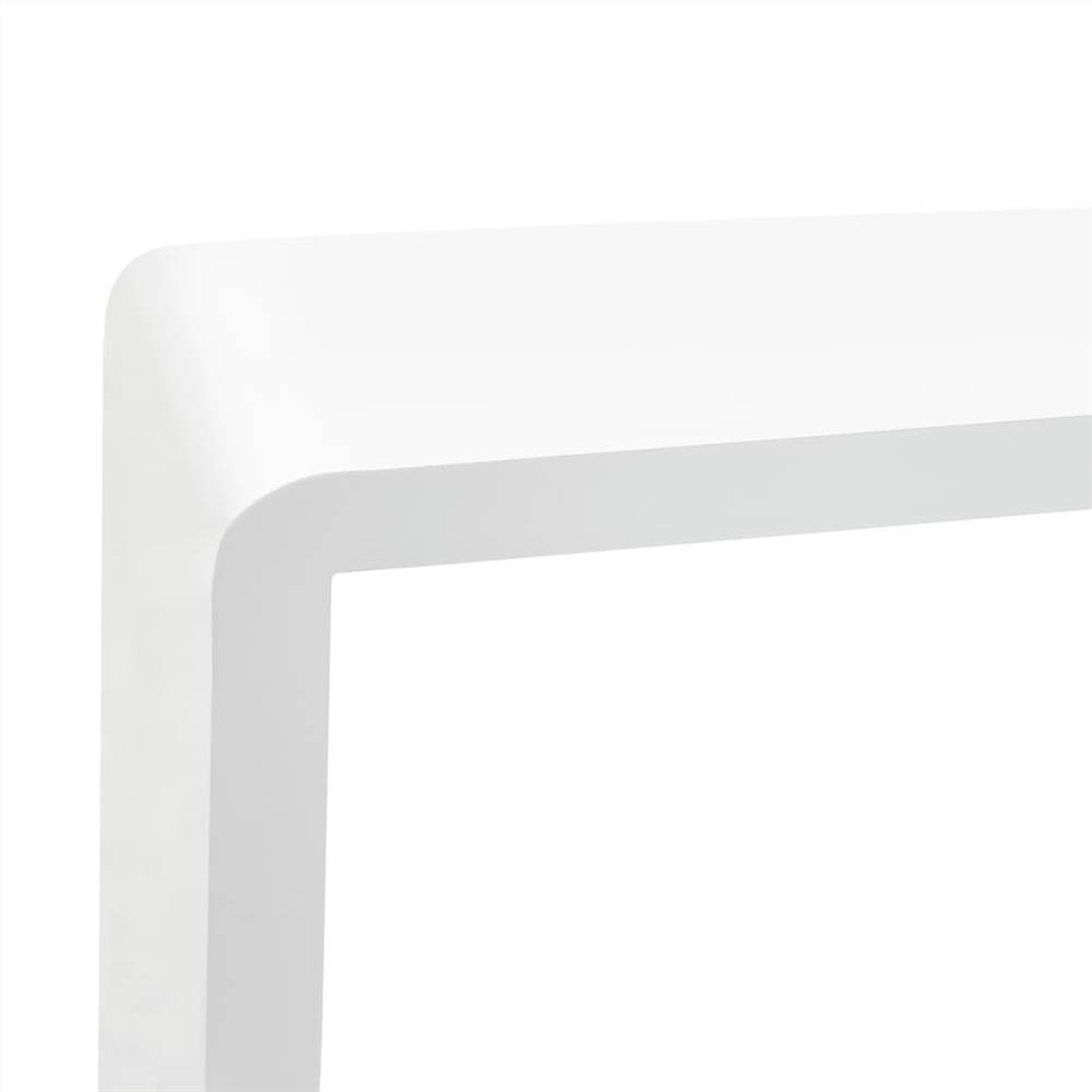 Wall Cube Shelves 3 pcs White MDF