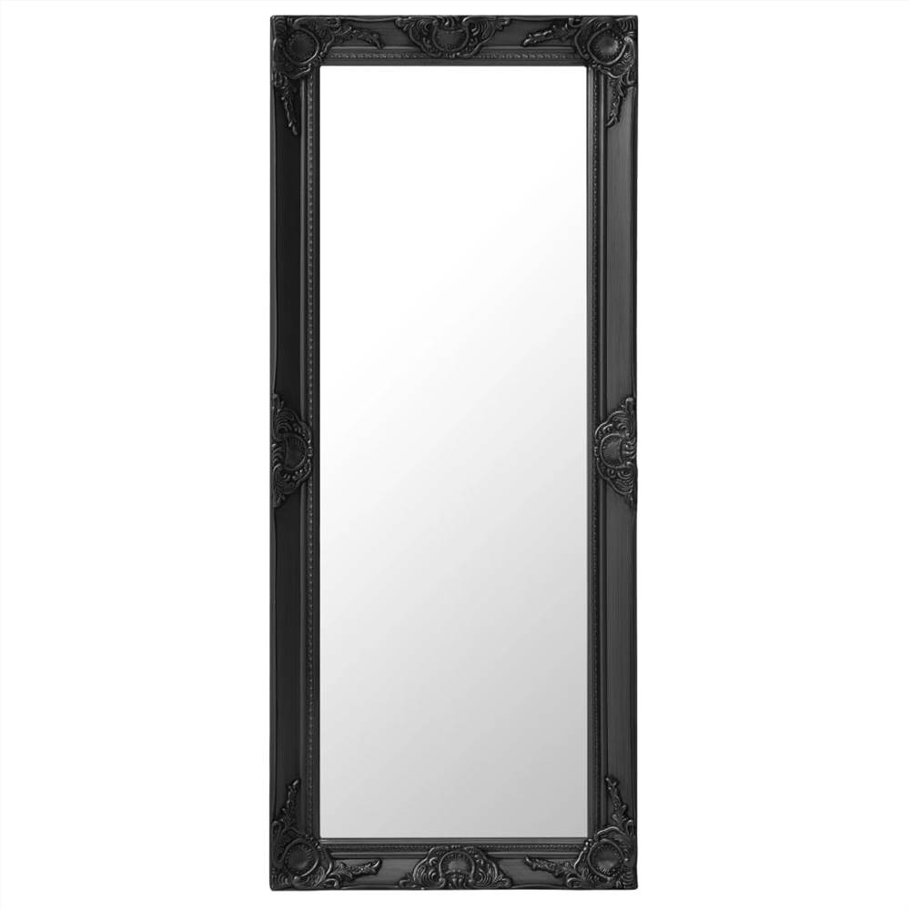 

Wall Mirror Baroque Style 50x120 cm Black