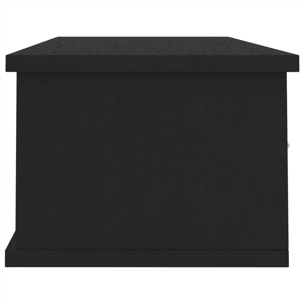 Wall-mounted Drawer Shelf Black 88x26x18.5 cm Chipboard
