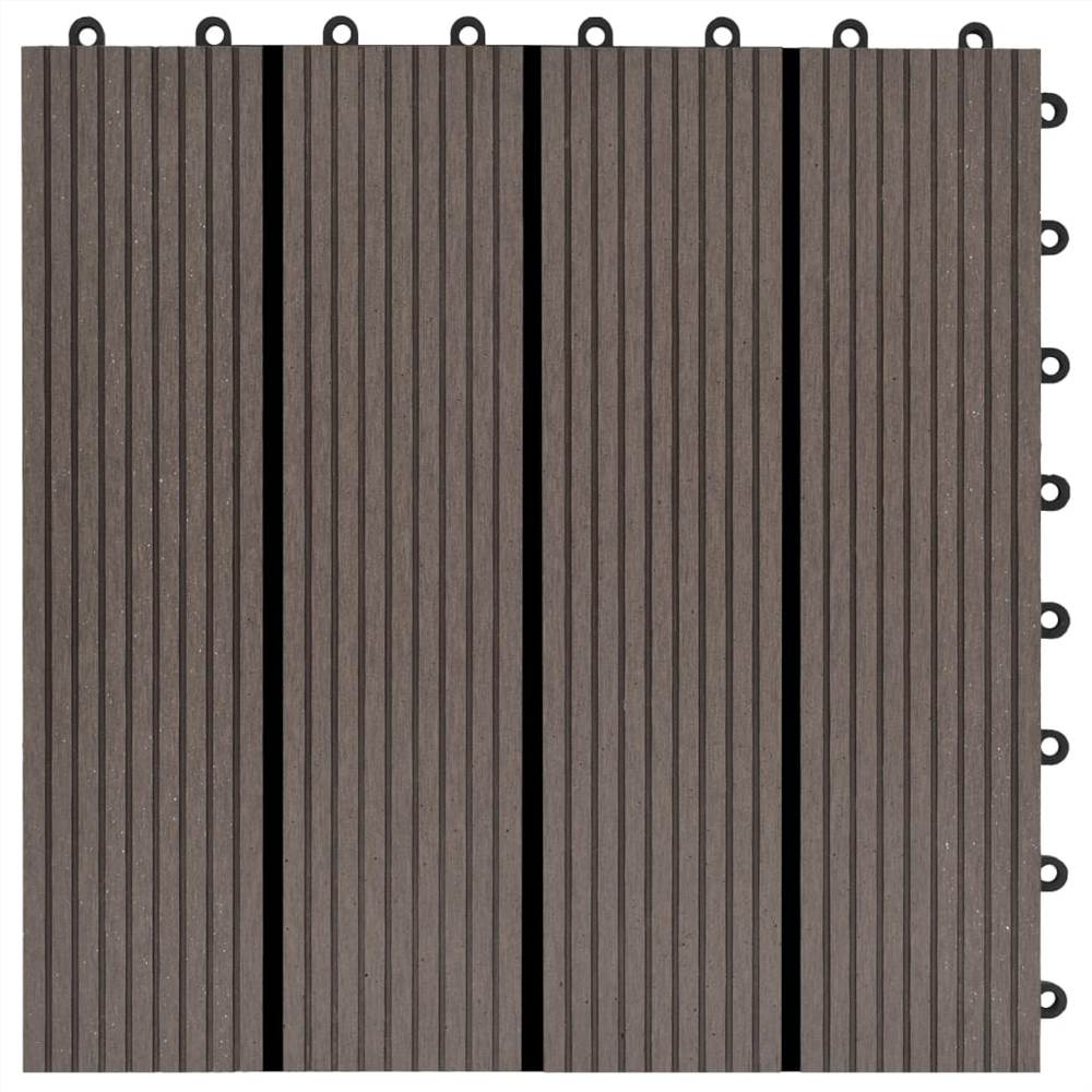 22 pcs Decking Tiles 30x30cm 2 sqm WPC Brown