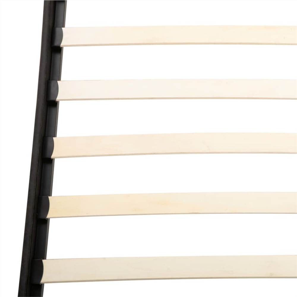 Bed Frame Black Fabric 135x190 cm