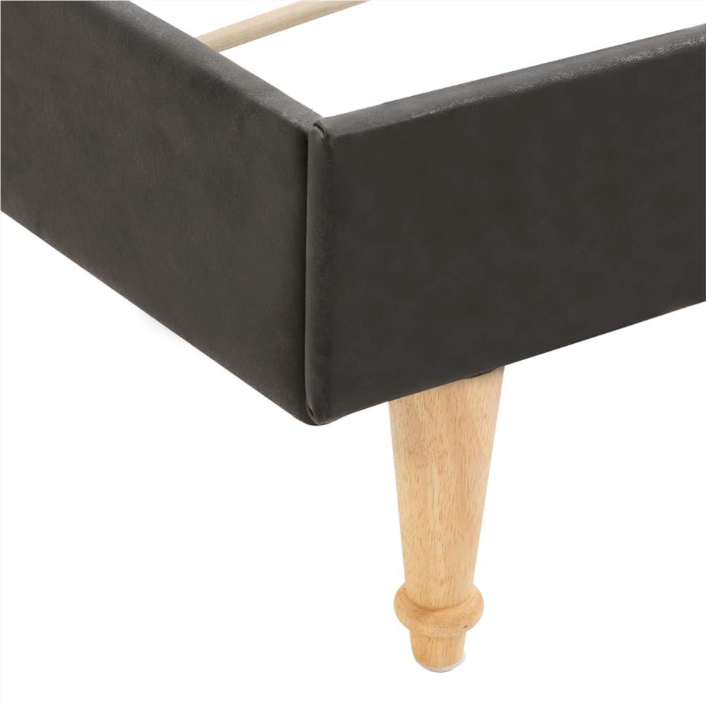 Bed Frame Black Fabric 135x190 cm