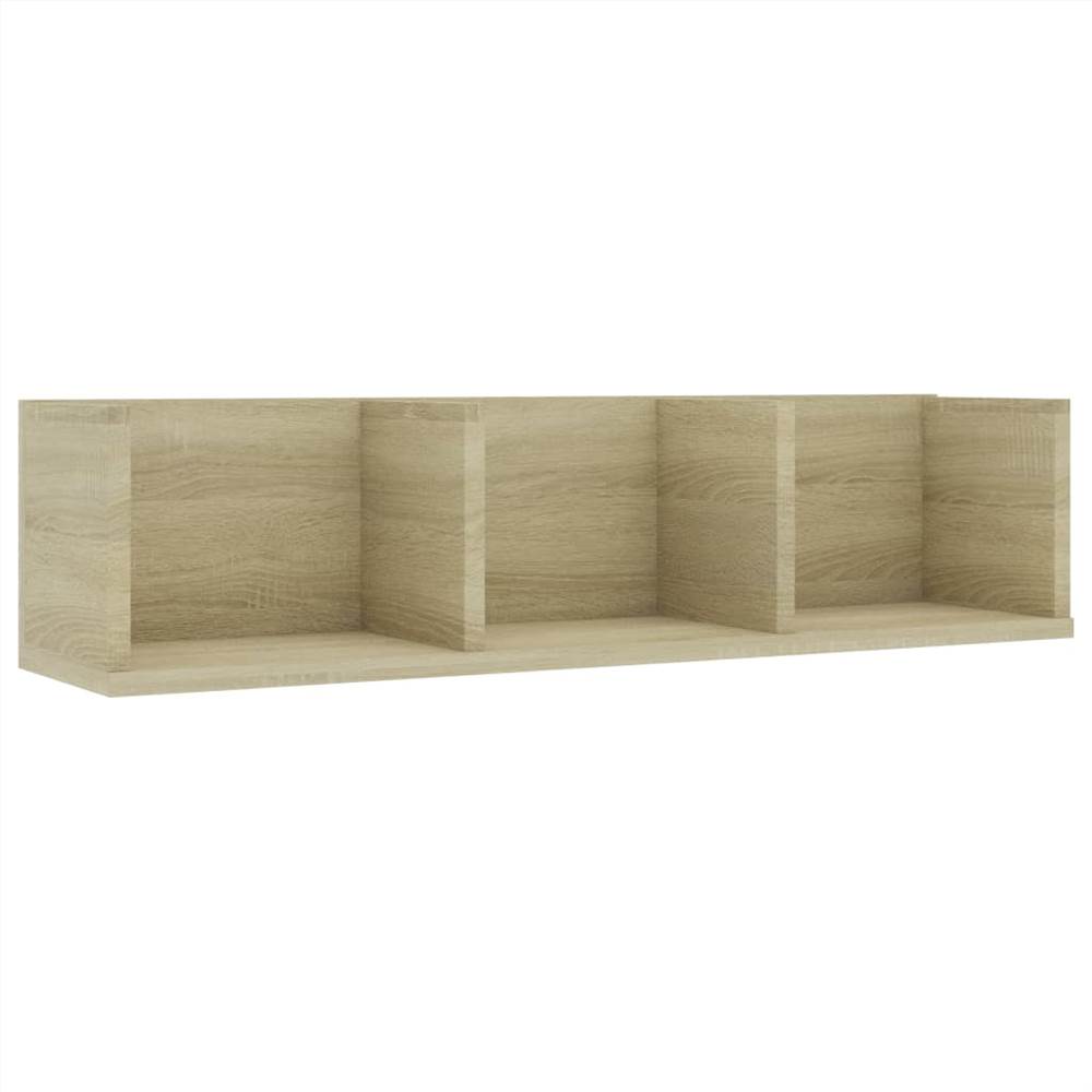 CD Wall Shelf Sonoma Oak 75x18x18 cm Chipboard