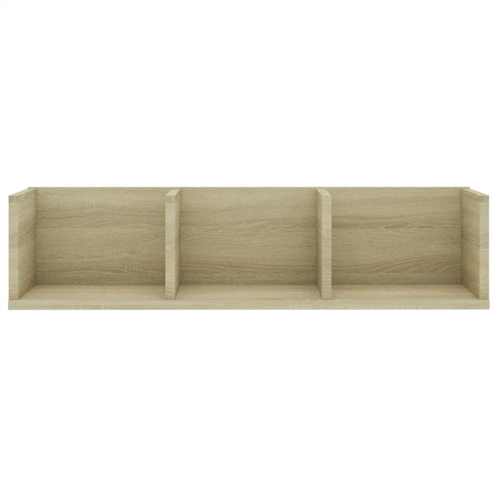 CD Wall Shelf Sonoma Oak 75x18x18 cm Chipboard