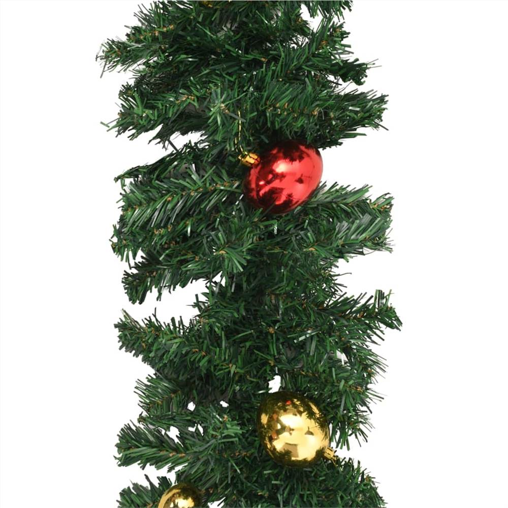Christmas Garland Decorated with Baubles 10 m