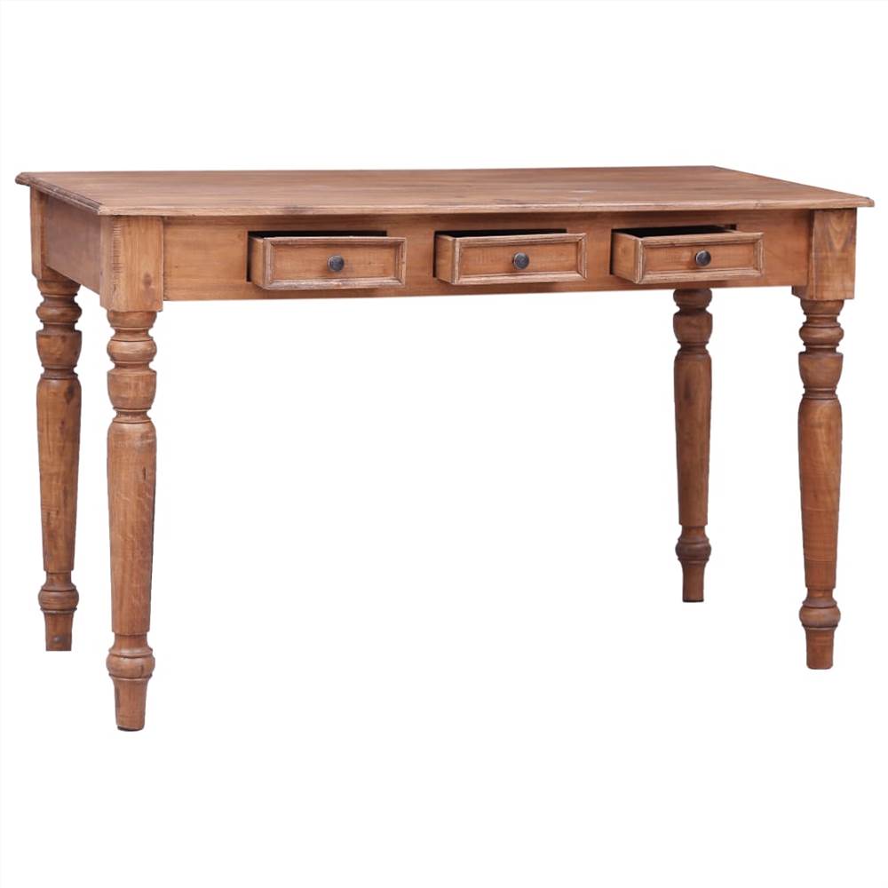 Desk with Drawers 117x57x75 cm Solid Reclaimed Wood