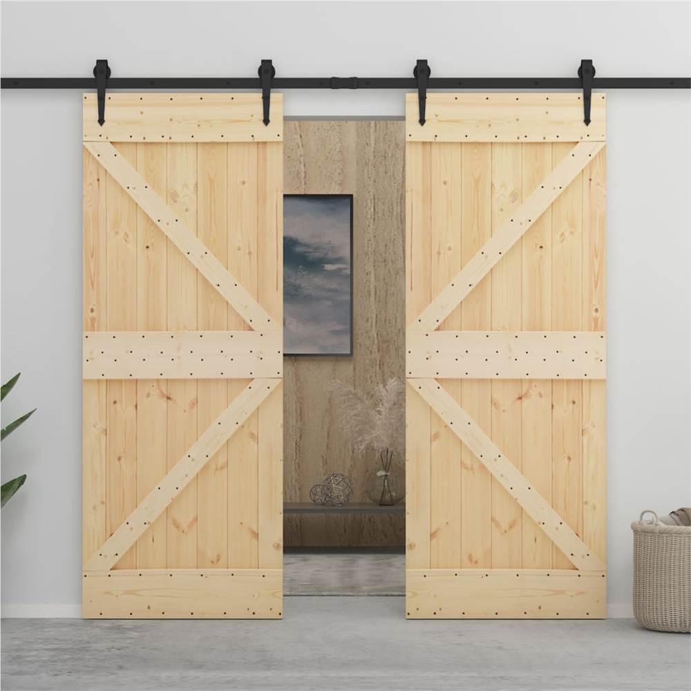 Door 80x210 cm Solid Pine Wood