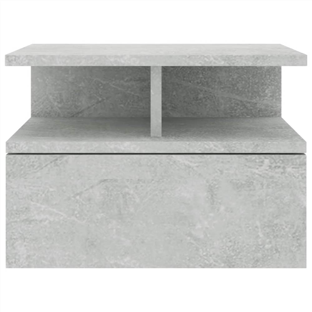 Floating Nightstands 2 pcs Concrete Grey 40x31x27cm Chipboard