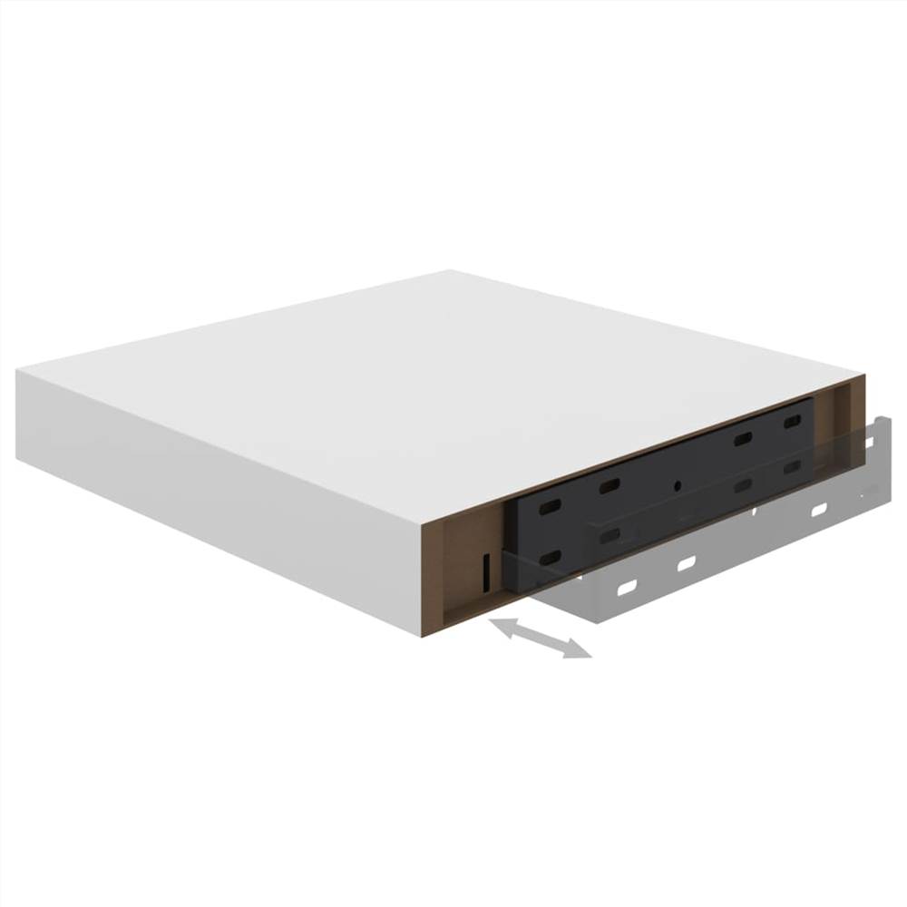 Floating Wall Shelves 4 pcs White 23x23.5x3.8 cm MDF