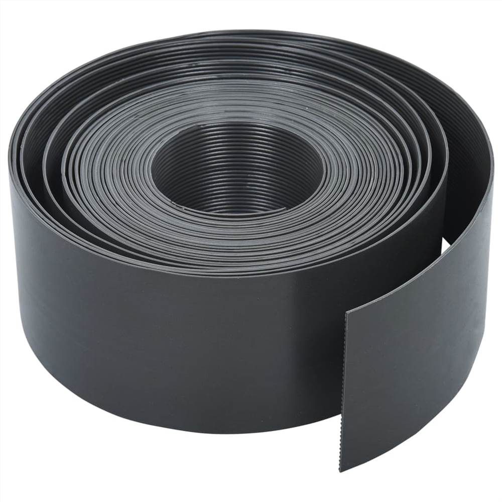 Garden Edging Grey 10 m 10 cm PE