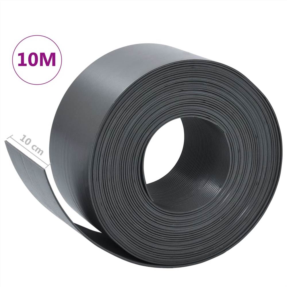 Garden Edging Grey 10 m 10 cm PE