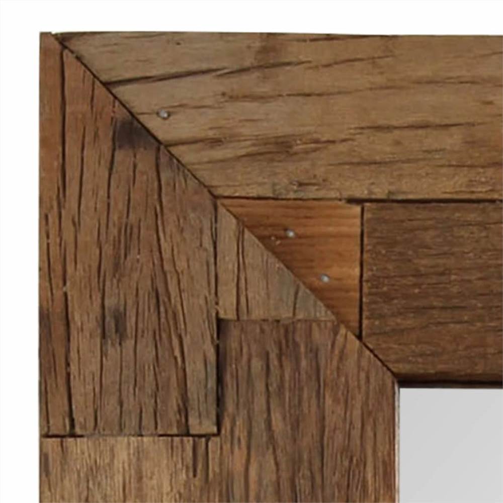 Mirror Solid Reclaimed Wood 50x50 cm