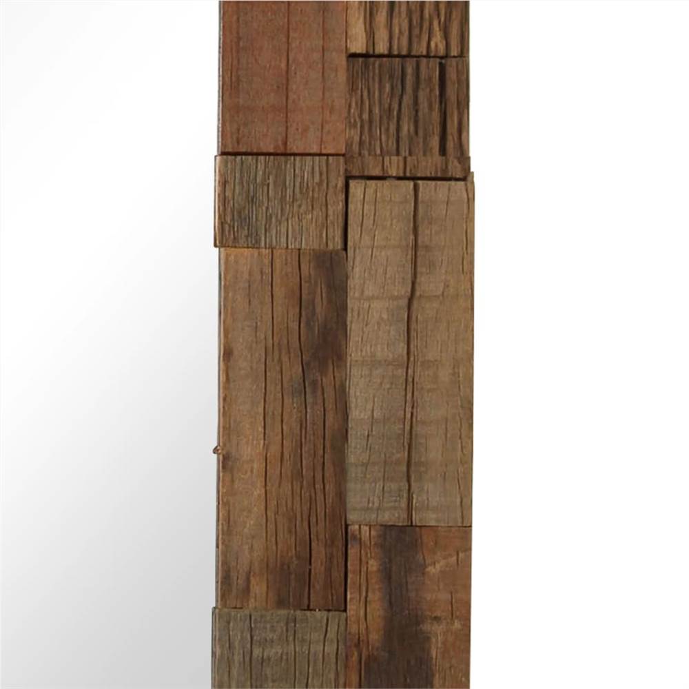 Mirror Solid Reclaimed Wood 50x50 cm
