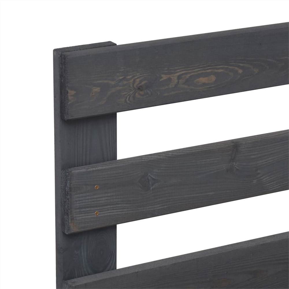 Pallet Bed Frame Grey Solid Pine Wood 6FT Super King