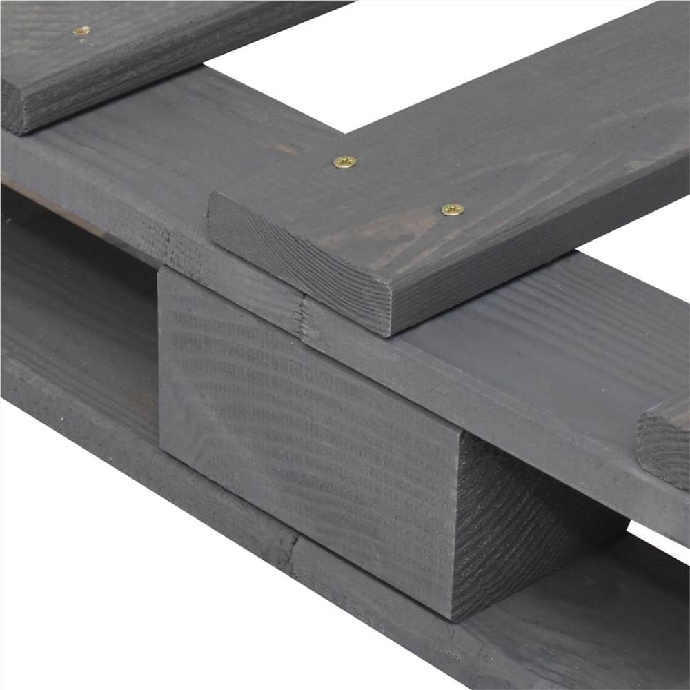 Pallet Bed Frame Grey Solid Pine Wood 6FT Super King