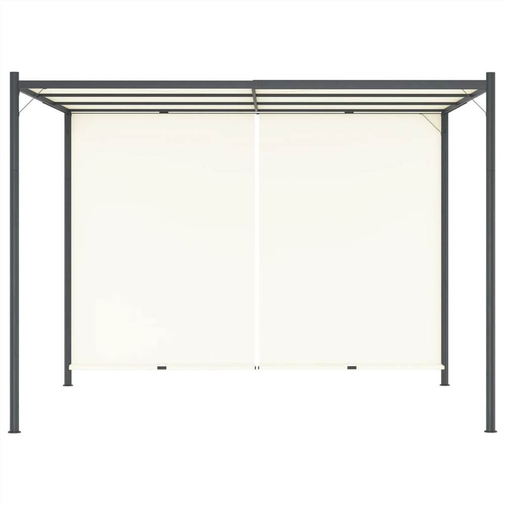 Pergola with Adjustable Roof Cream White 3x3 m Steel